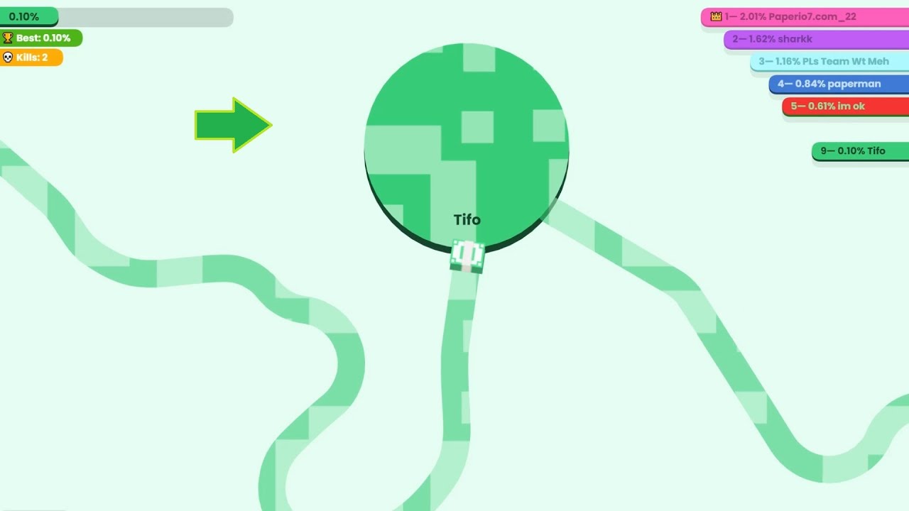 Paper.io 2 World Map Control: 100.00% New 