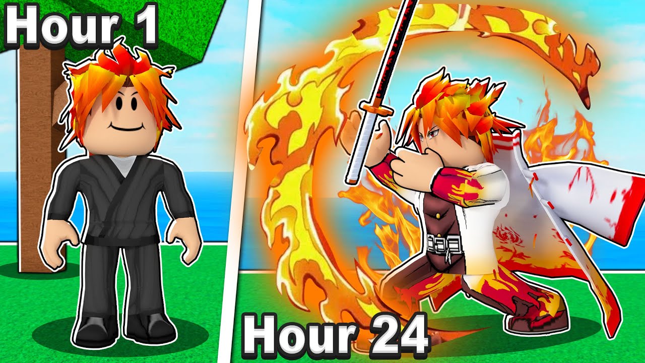 I Spent A Day As RENGOKU! 🔥 Roblox Blox Fruits - BiliBili