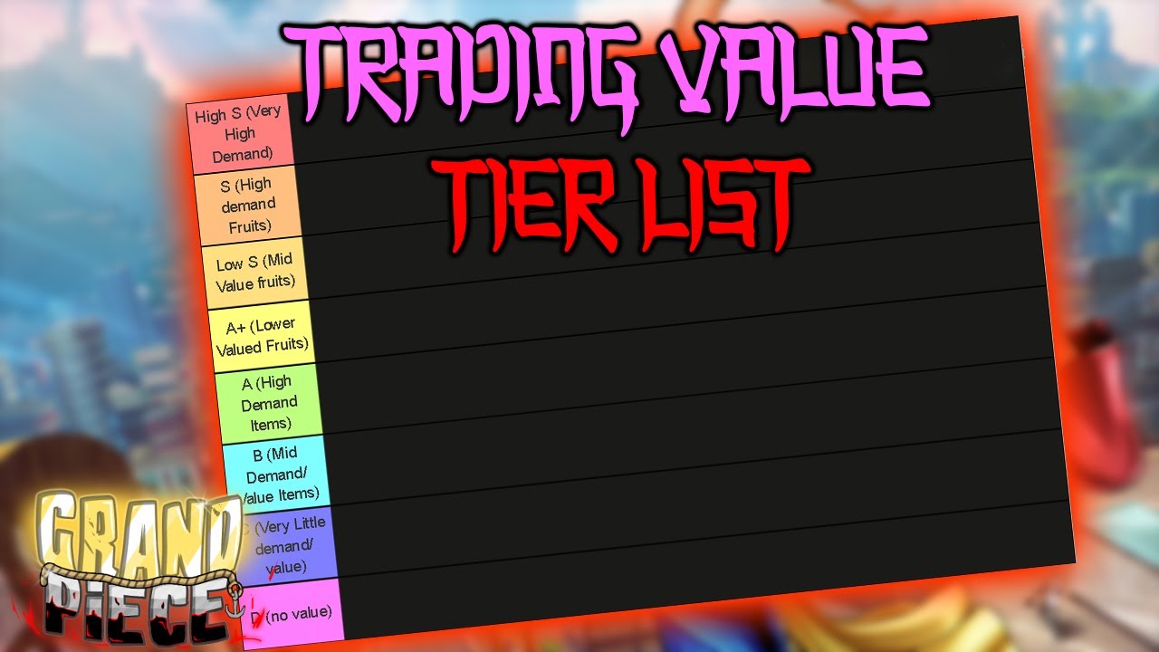 Blox Fruits All Fruits Trading Value Tier List