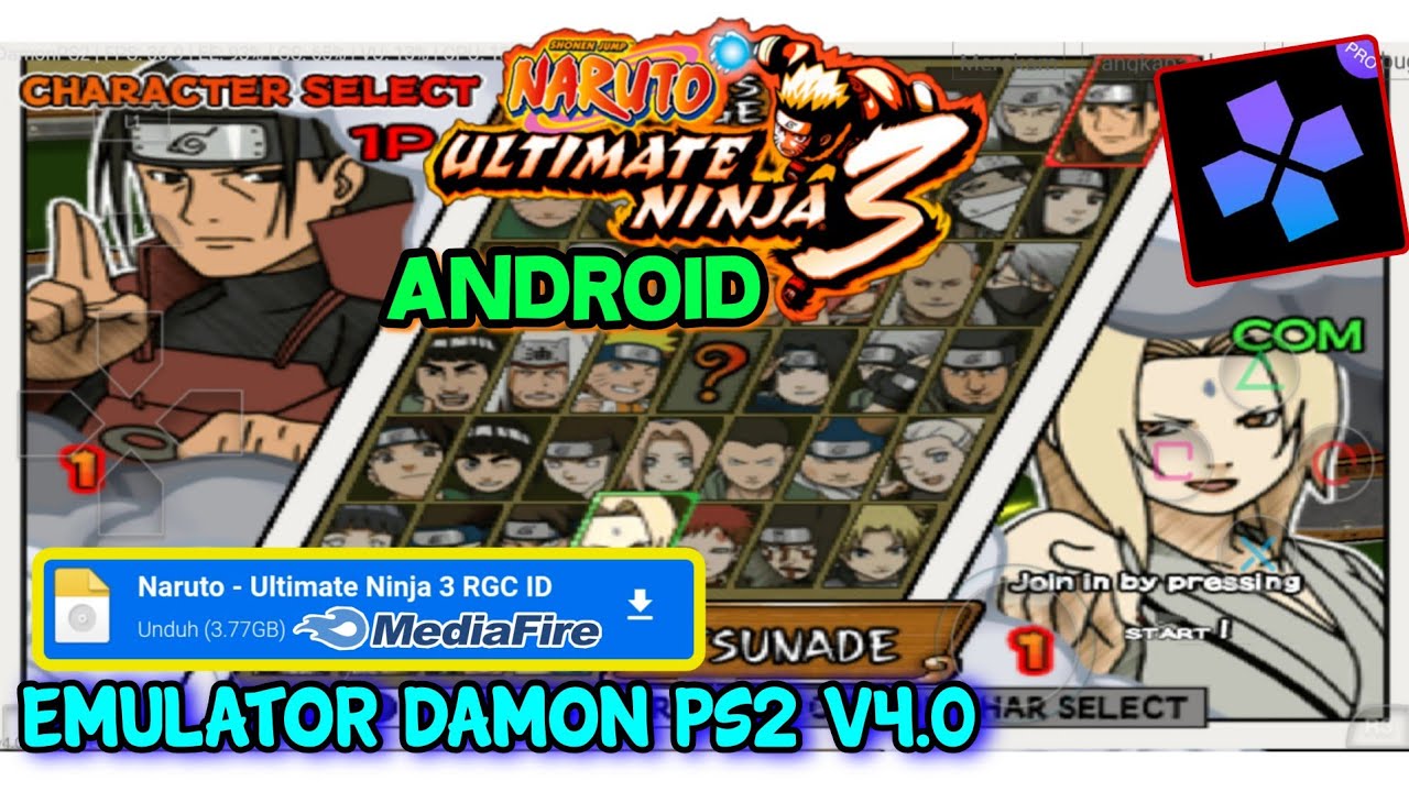 NARUTO SHIPUDDEN ULTIMATE NINJA 5 DAMON PS2 ANDROID - BiliBili