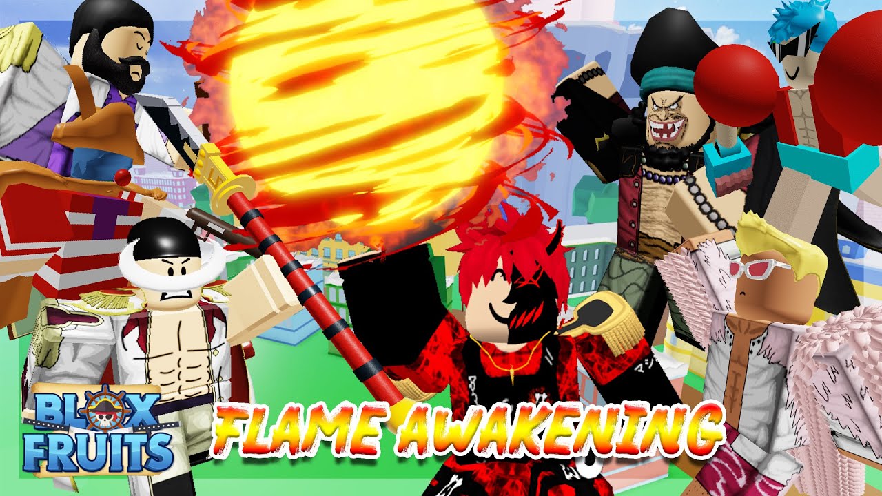 Blox Fruits Fights  Awakened Ice vs Awakened Flame vs Awakened Quake 