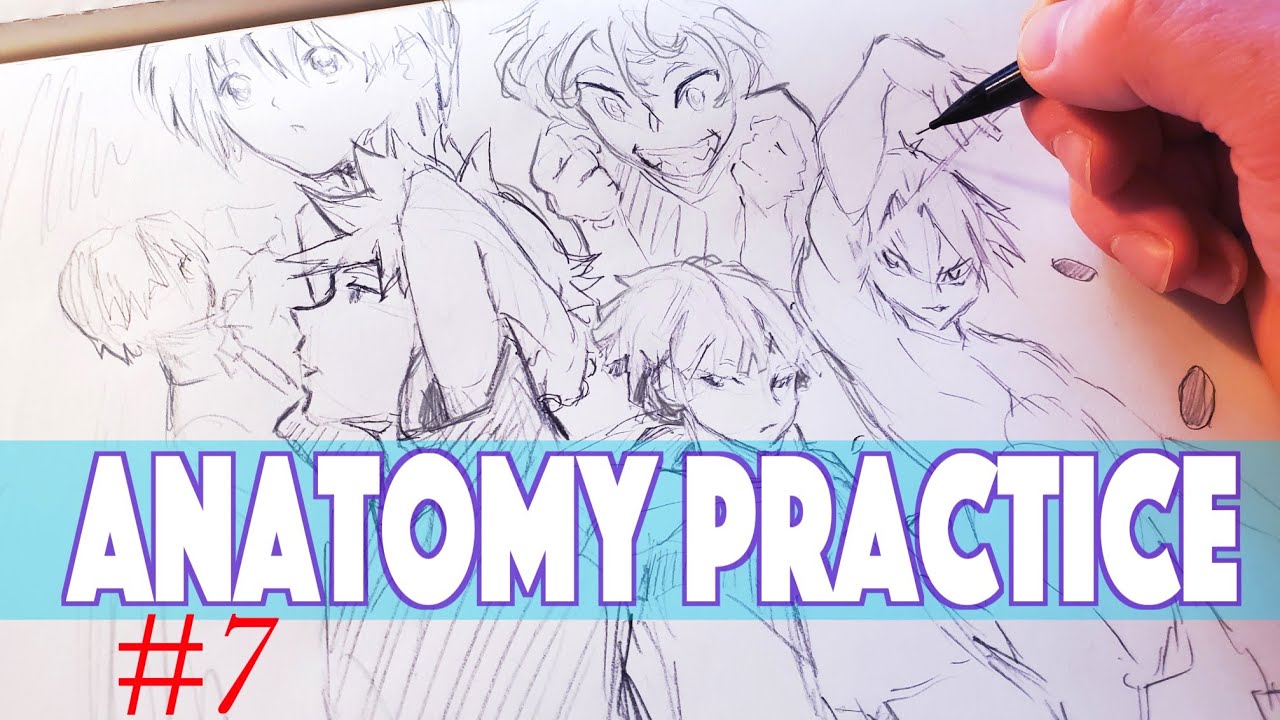 Drawing Anime Anatomy Practice  Sketchbook Drawing  Anime Manga Sketch   YouTube