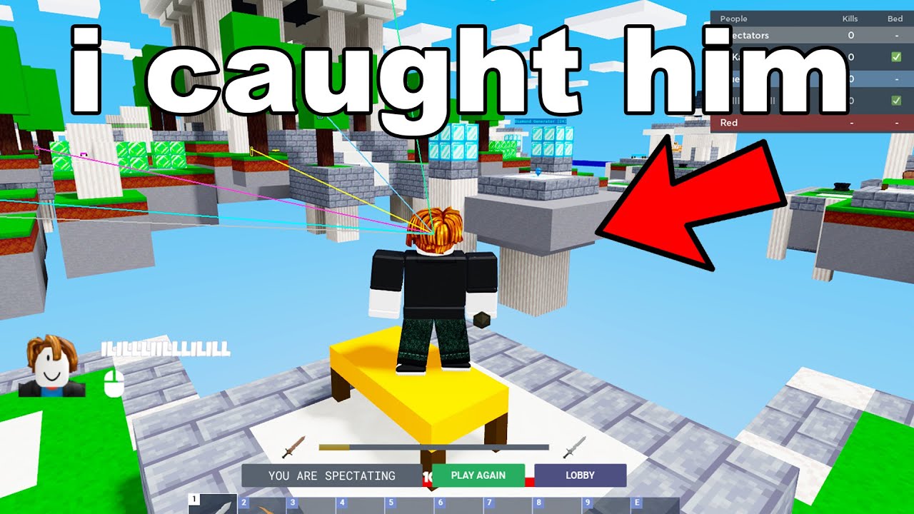 I Met A HACKER and I 1v1'd Him (Roblox Bedwars) 