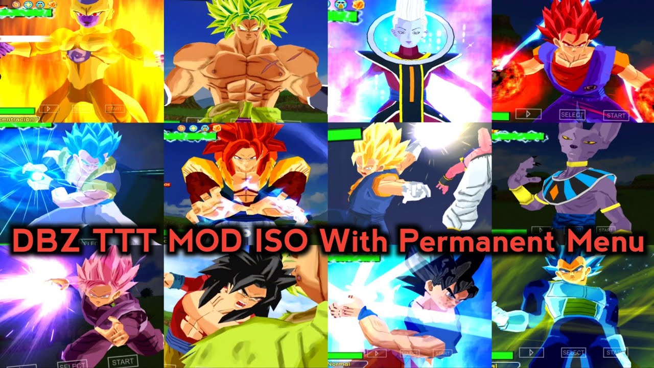 BEST NEW Attacks & BT3 Style Permanent Menu in Dragon Ball Super Budokai  Tenkaichi 4 PSP DBZ TTT MOD - BiliBili