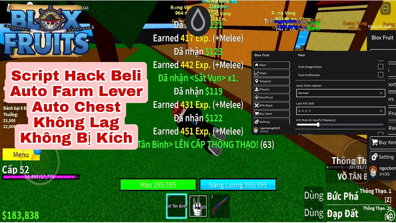 ROBLOX] blox fruit v18 script hack beli,auto farm chest,ko lag,không bị  kick trên điện thoại và PC - BiliBili