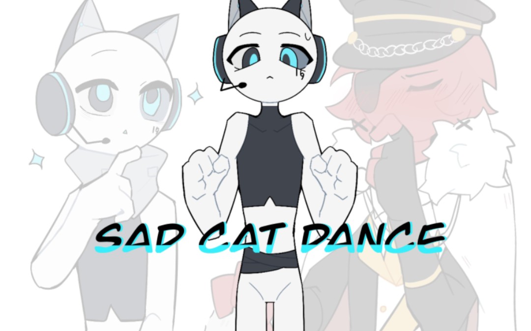 ArtStation - Uzaki-chan (Sad cat dance meme)