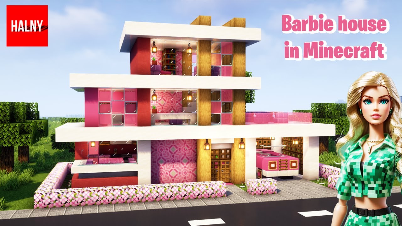 barbie dream house in minecraft