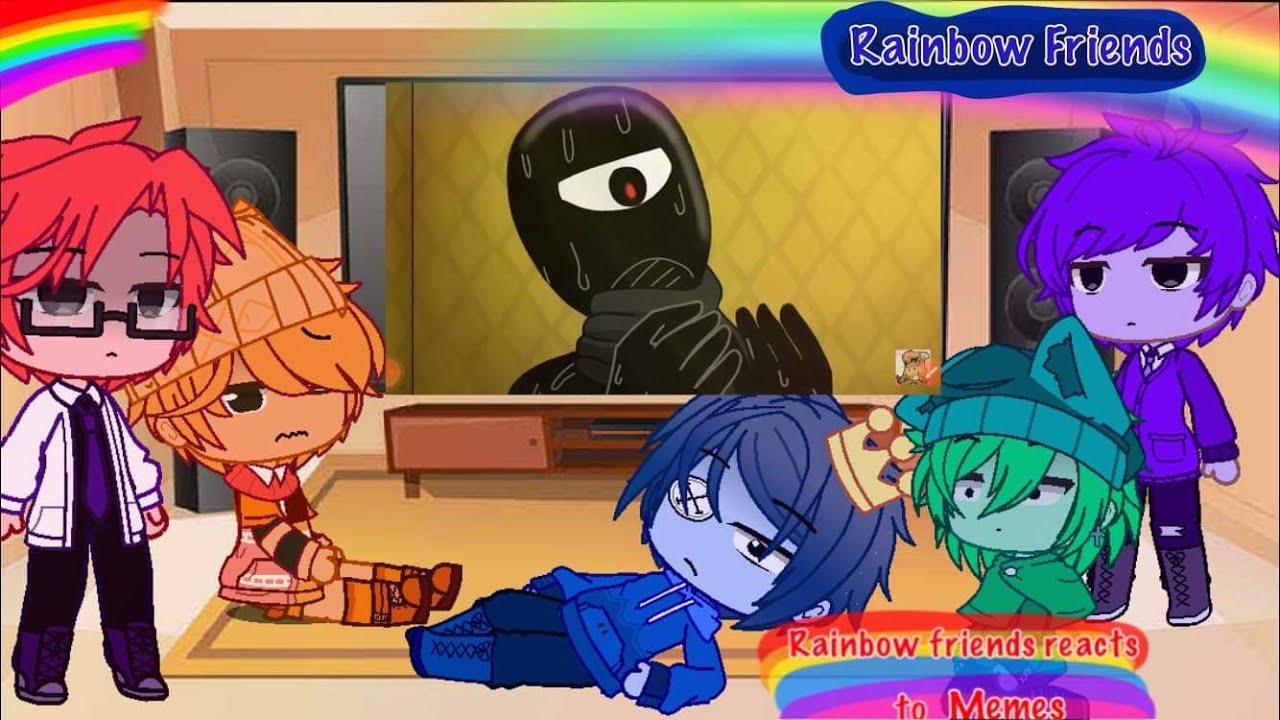 Blue x Green react to Green x Blue  Rainbow Friends react to meme - Rainbow  Friends Animations 