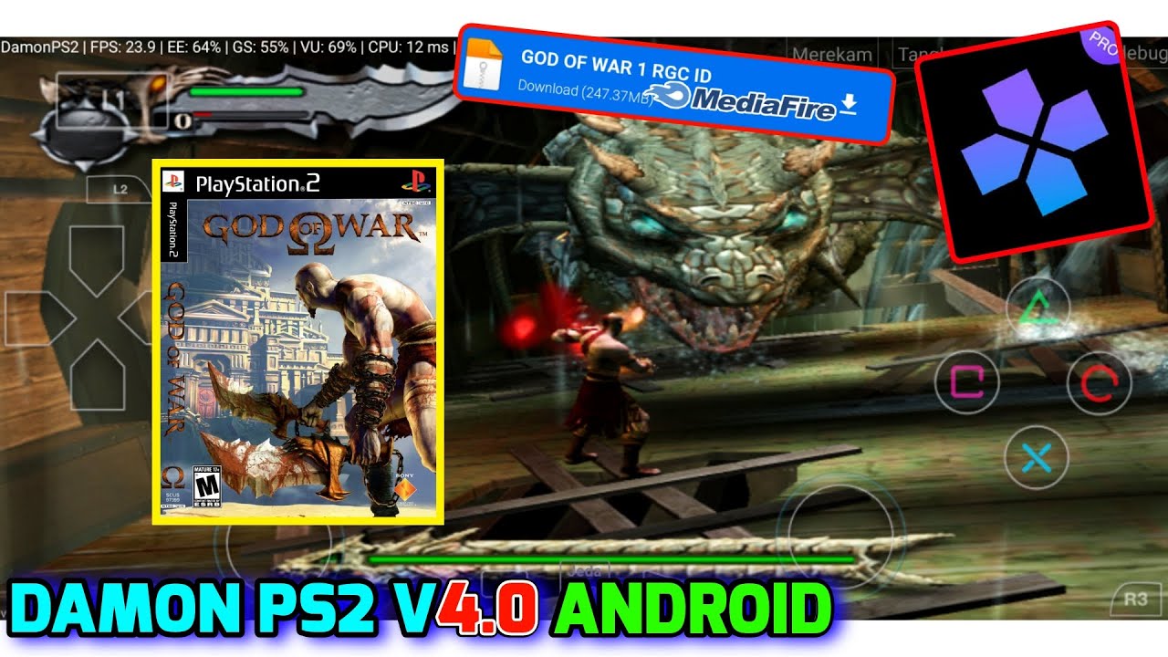 Download] God Of War 1 DamonPS2, AetherSX2, and PCSX2 emulator