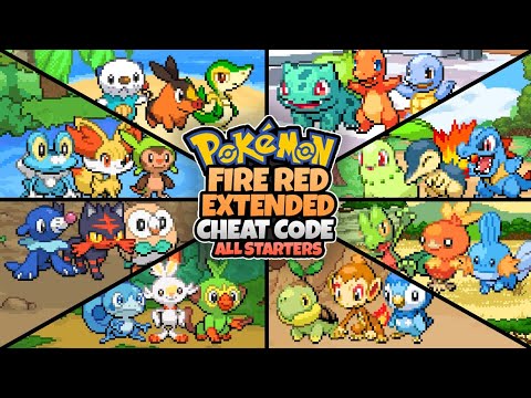 All Starters Cheat Codes In Pokemon Fire Red Extended v2.2.4 GBA Rom Hack -  BiliBili