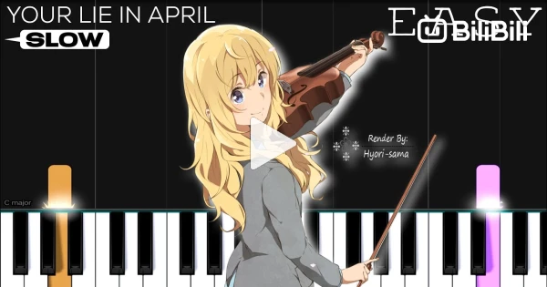 Hikaru Nara - Shigatsu wa Kimi no Uso - EASY Piano Tutorial - Your Lie in  April OP 