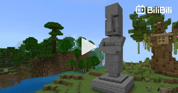 minecraft villager head statue