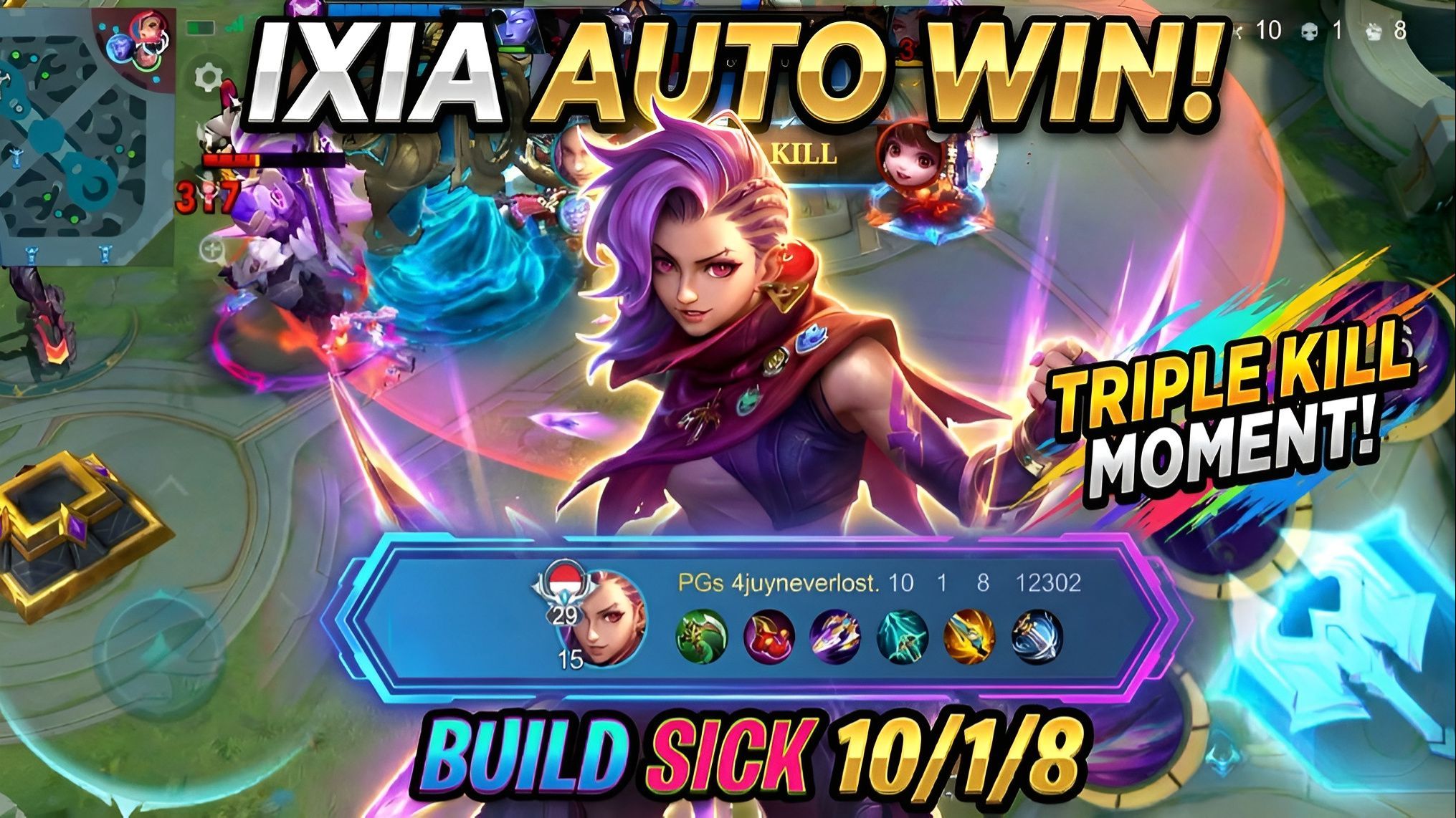 Ixia MVP Setiap Game! Build Paling Sakit 10/1/8, Auto Win & Clutch ...