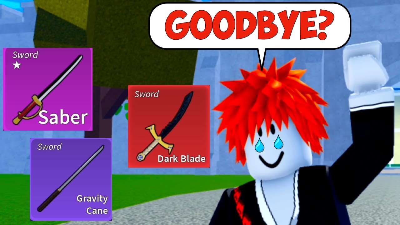 Update 20! Goodbye Darkblade, Saber, Gravity Cane - Bloxfruits Roblox -  BiliBili