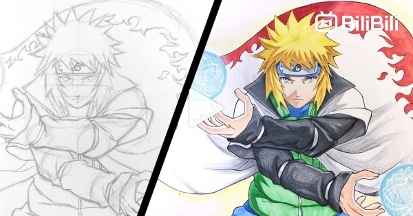 How to draw Minato Namikaze step by step from Naruto Shippuden -  in  2023