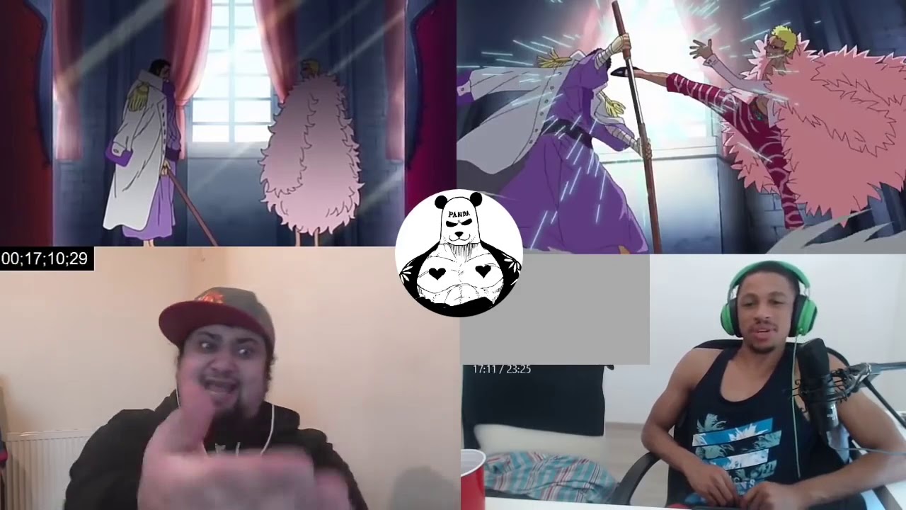 Fujitora vs Doflamingo vs Law reaction mashup 