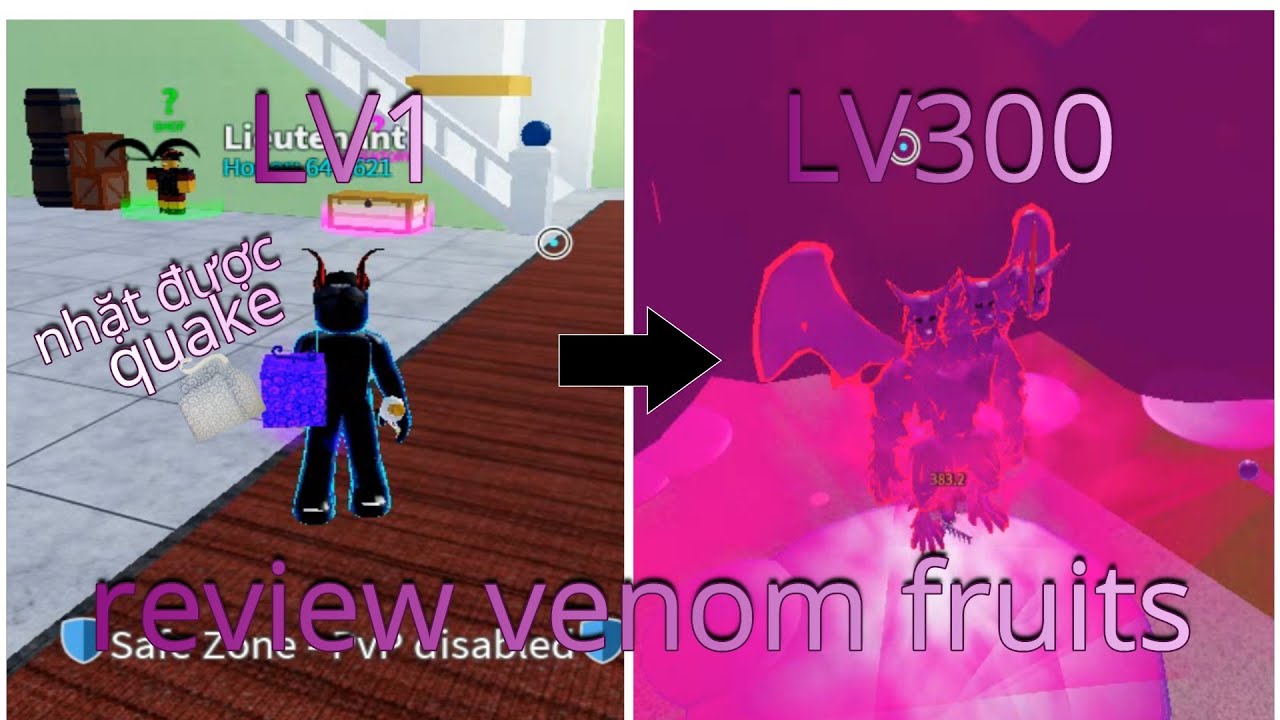 SHOWCASE COMPLETO DA VENOM LV300 NO BLOX FRUITS UPDATE 15 (ROBLOX) 