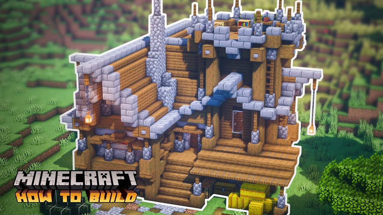 Minecraft Tutorial: How to build a BIG survival house ( Medieval