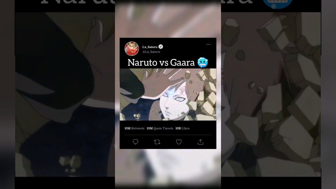 Naruto VS Gaara Full Fight HD - BiliBili