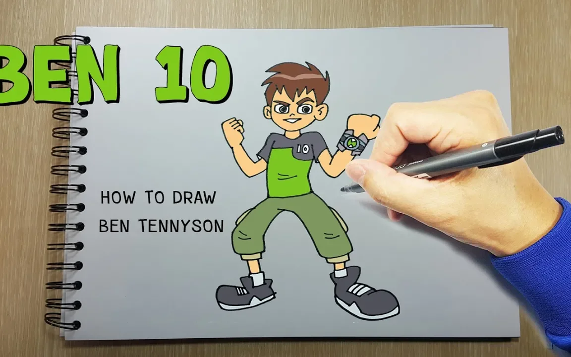 Ben 10 Drawing With Number 10 Easy for beginners - YouTube