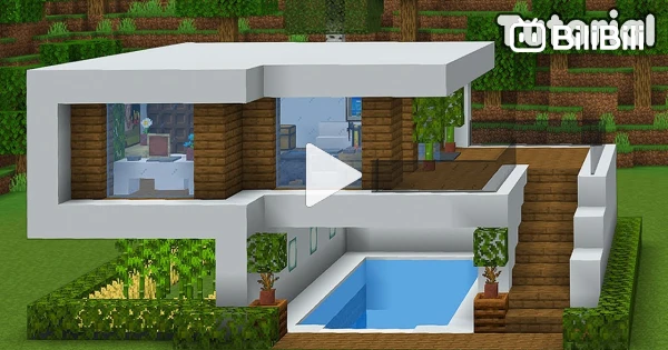 Minecraft Tutorial - Pequena Casa Moderna Simples