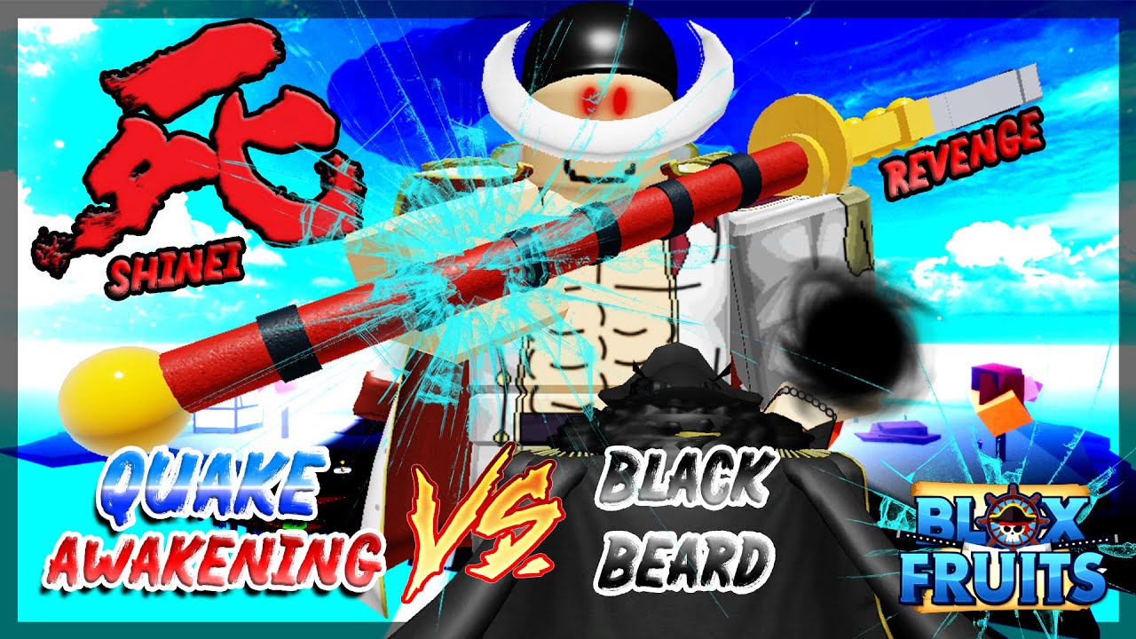 Awakened Quake vs White Beard in Blox Fruits - BiliBili