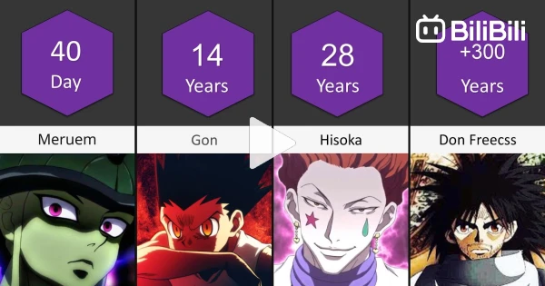 Ages of 15 important Hunters in Hunter X Hunter at the end of the
