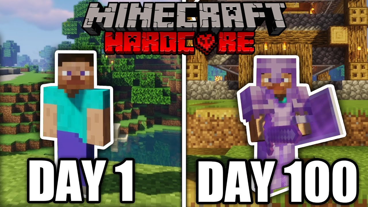 I Survived 100 Days on ONE LUCKY BLOCK in Hardcore Minecraft 