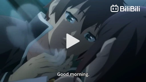 Konosuba _ Megumin clinging to Kazuma in their sleep - video