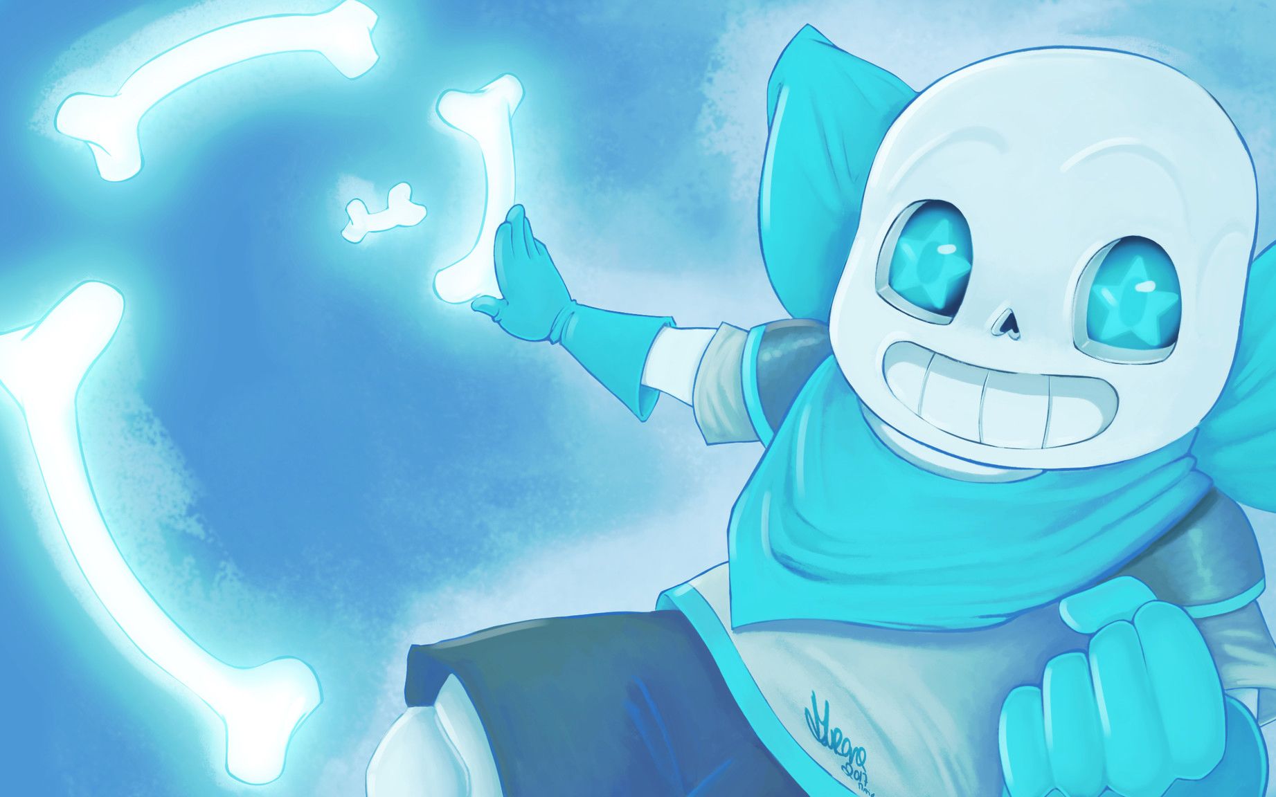 Fanart] Undertale AU sans - Christmas - BiliBili