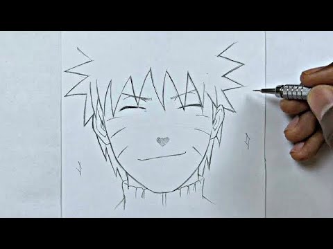 how to draw naruto half face easy stepbystep  Easy anime drawing  Naruto  drawings Anime drawings Drawings