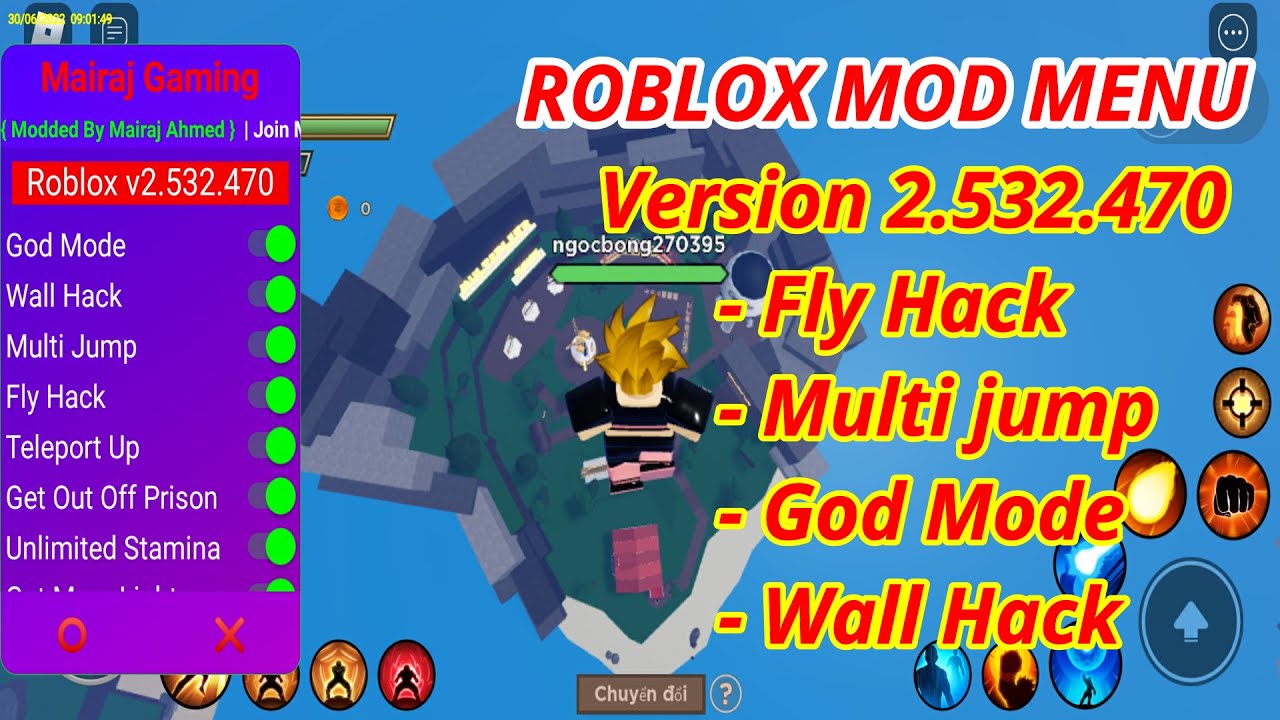 Roblox Mod Menu V2.500.373 With 98 Features Real Speed Hack With BTools  And More!!! Latest Apk - BiliBili