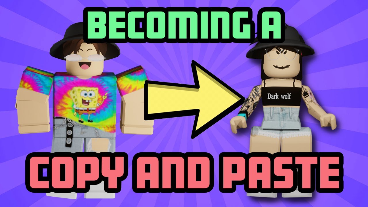 Becoming a COPY AND PASTE for 24 hours (roblox) 