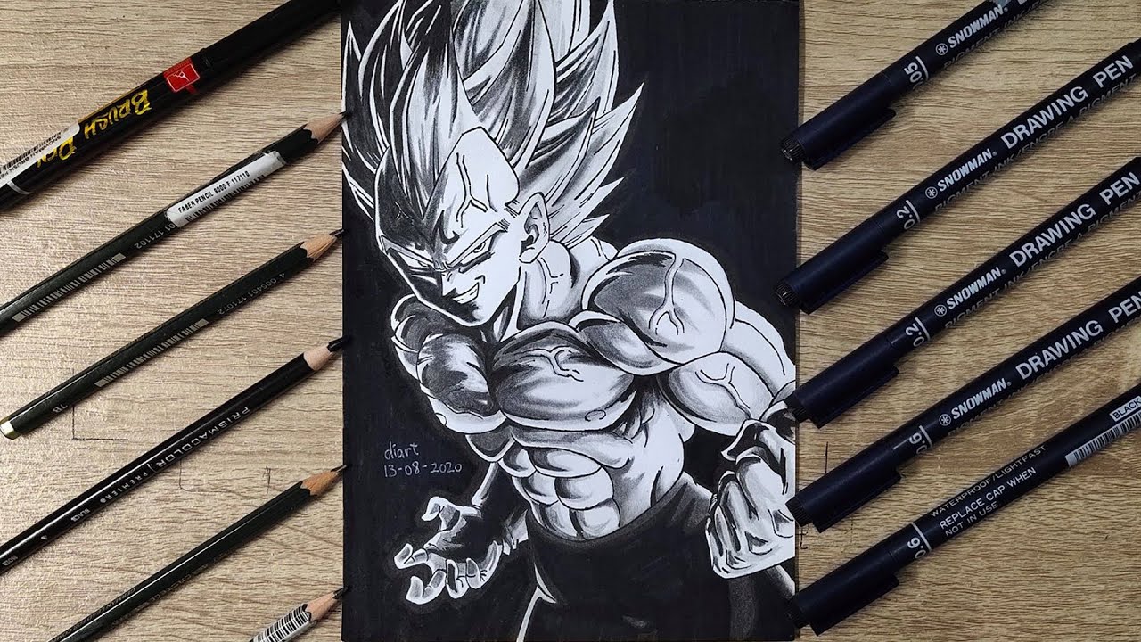 How to Draw Goku Ultra Instinct - [Dragon Ball Super] - BiliBili