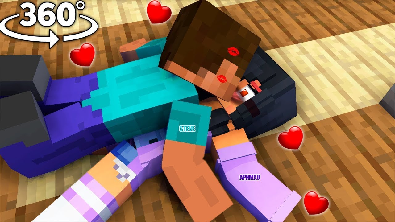 APHMAU KISS EIN 😍 in GRANNY HOUSE - Minecraft 360° 