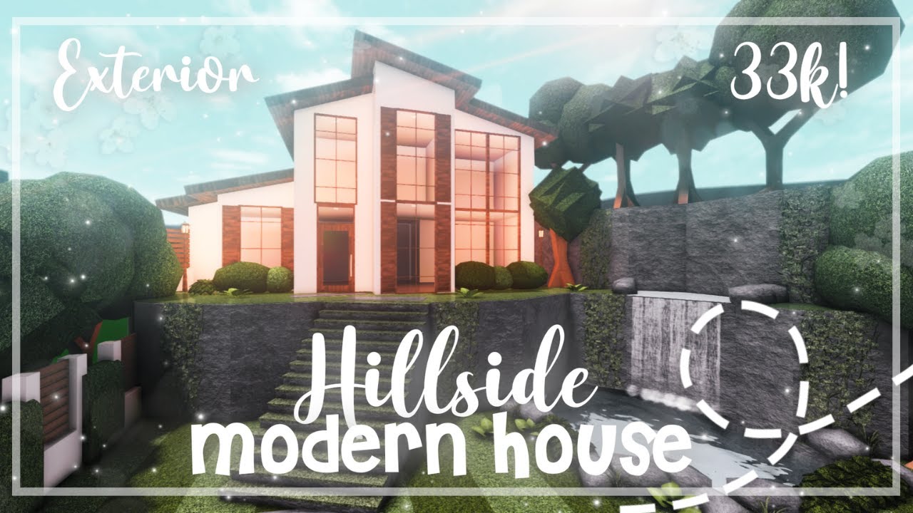 ROBLOX BLOXBURG: Hillside Modern Mansion, House Build