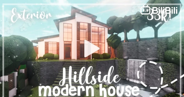 ROBLOX BLOXBURG: Hillside Modern Mansion, House Build
