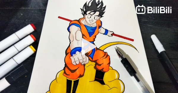 How to Draw Goku Ultra Instinct - [Dragon Ball Super] - BiliBili