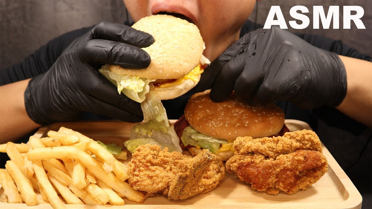 Burger King Mukbang! Whopper, Spicy Chicken Nuggets, Onion Rings