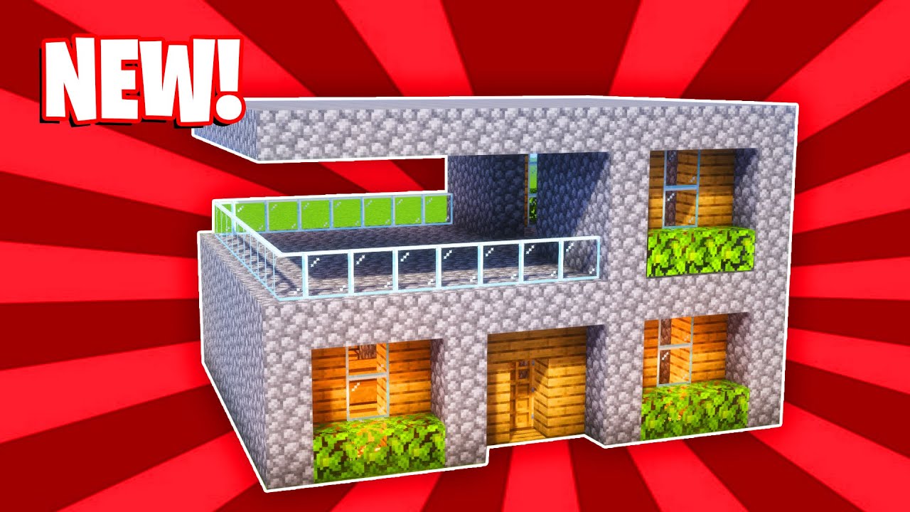 🦊How to make an easy modern house in MINECRAFT 