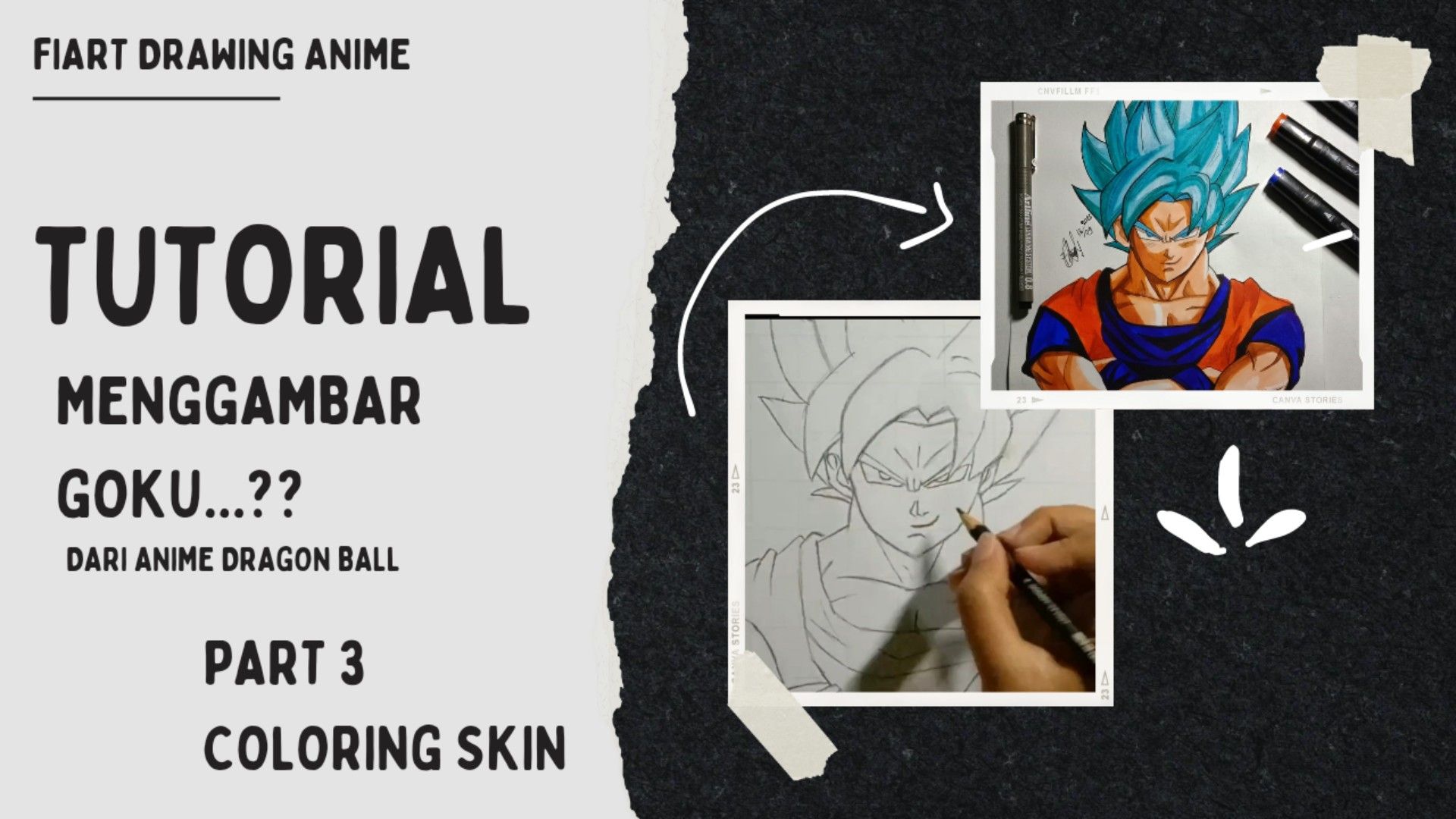 How to Draw Goku Ultra Instinct - [Dragon Ball Super] - BiliBili