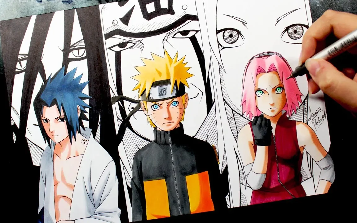 Naruto and Sasuke  Anime Character Drawing Challenge! — Steemit