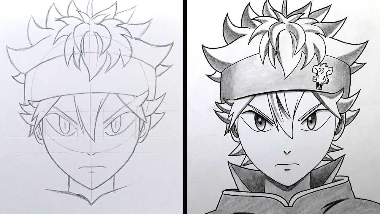 How to draw Yuno  Black Clover  Sketchok easy drawing guides