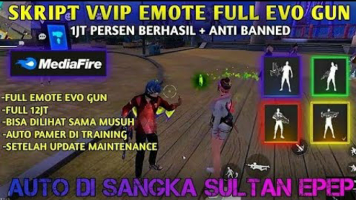 SCRIPT FF TERBARU 2022 MOD MENU FULL EMOTE EVO GUN SETELAH UPDATE VIP ...