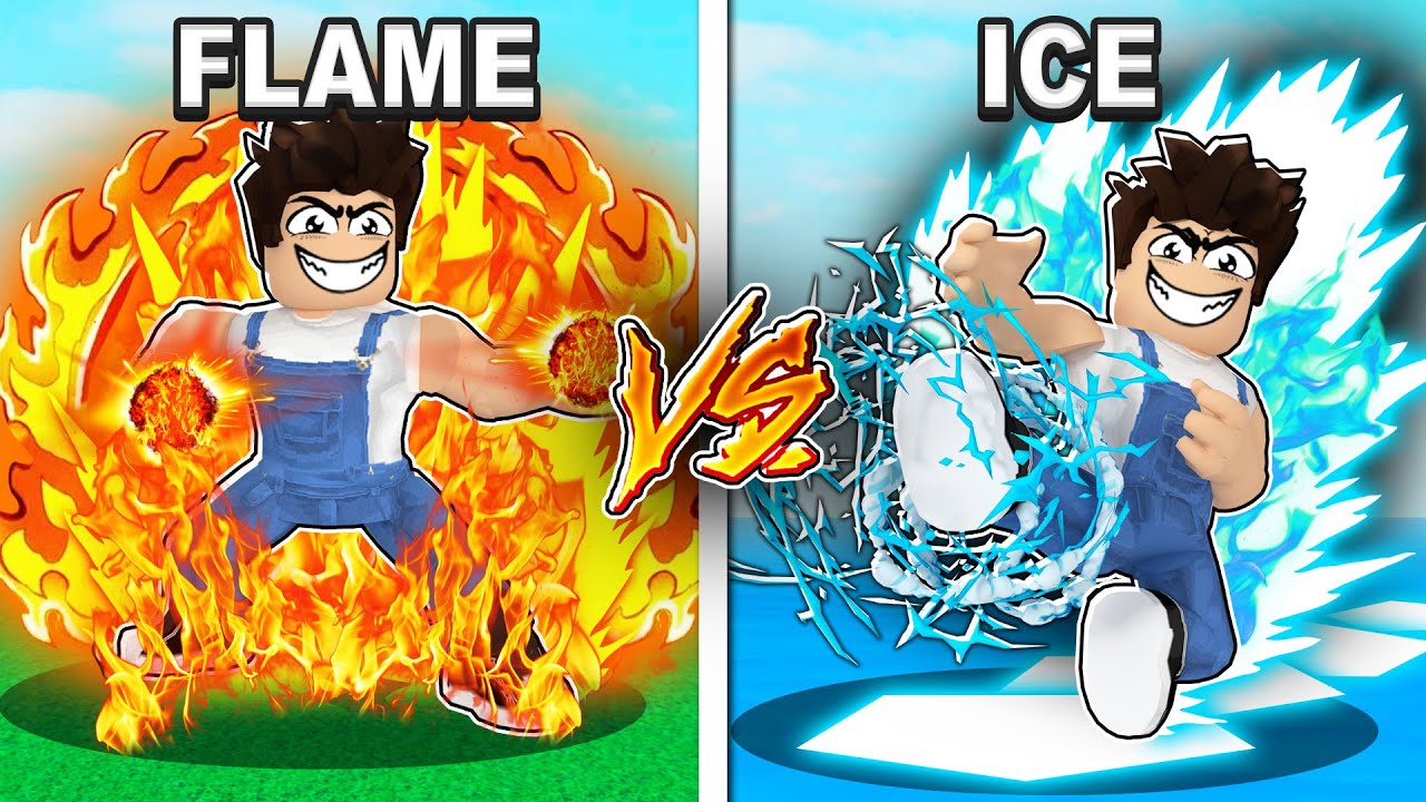 FRUIT BATTLES! Flame VS Ice *Showcase* Roblox Blox Fruits - BiliBili