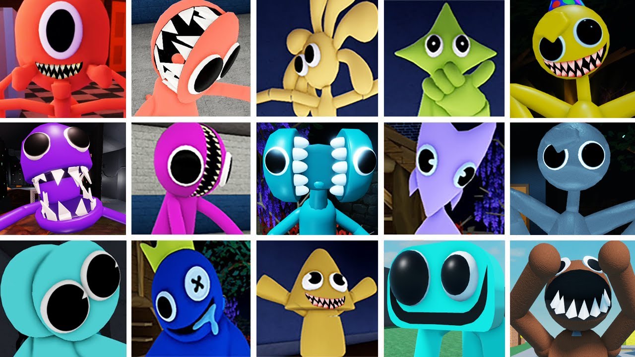 All Morphs + All NEW Jumpscares New Characters in Rainbow Friends