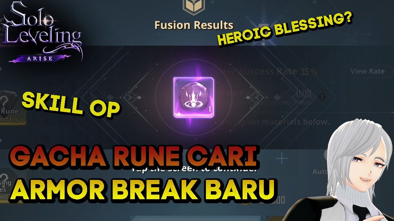 GACHA FUSION RUNE DAN BLESSING CARI ARMOR BREAK SOLO LEVELING ARISE ...