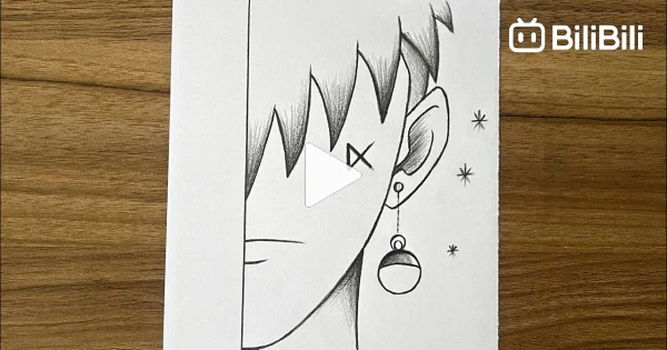 easy anime drawing  how to draw anime boy step-by-step easy 