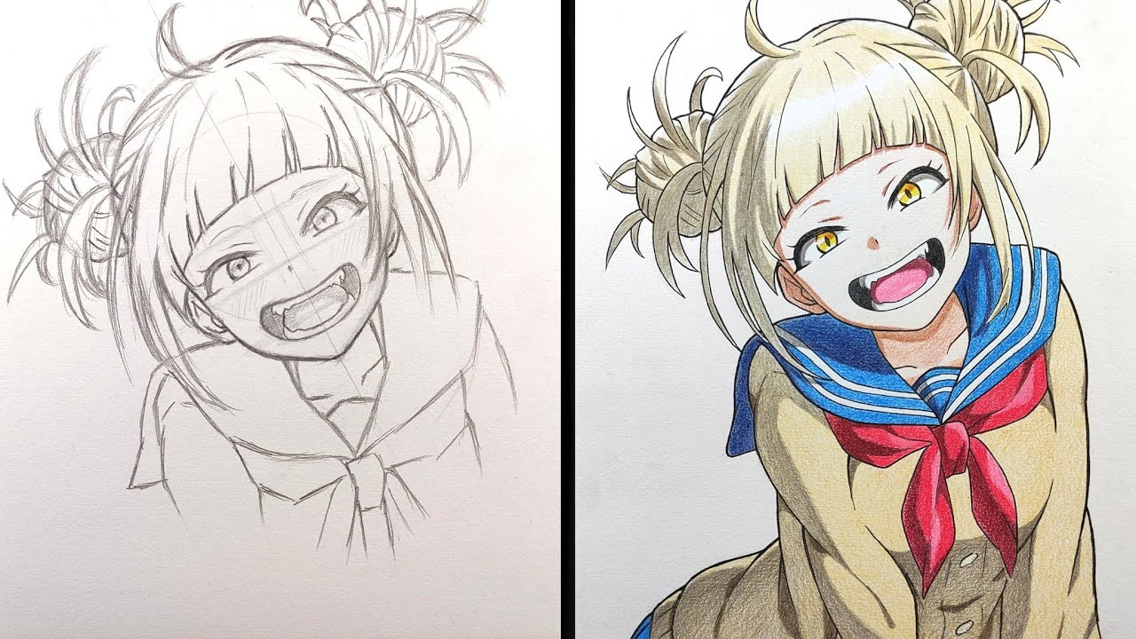 Drawing Toga from My Hero Academia✨ - BiliBili