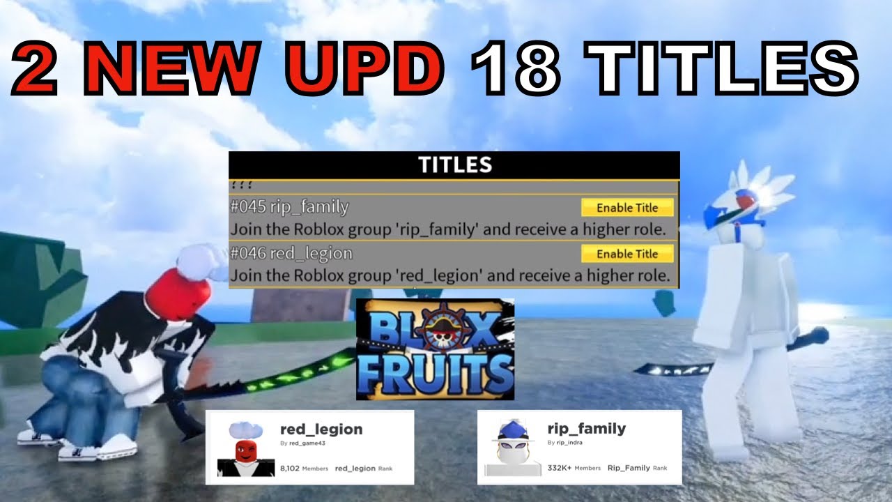 Roblox Blox fruits how to equip titles [UPDATE 12] 